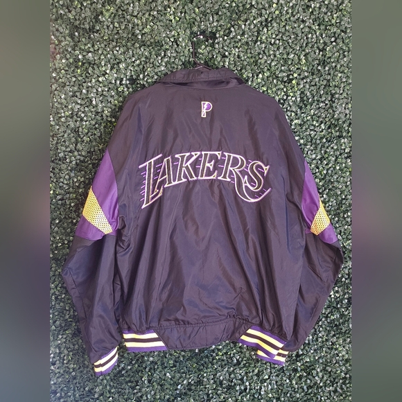 Mens Medium Pro Player Los Angeles Lakers Windbreaker Jacket - Picture 2 of 5